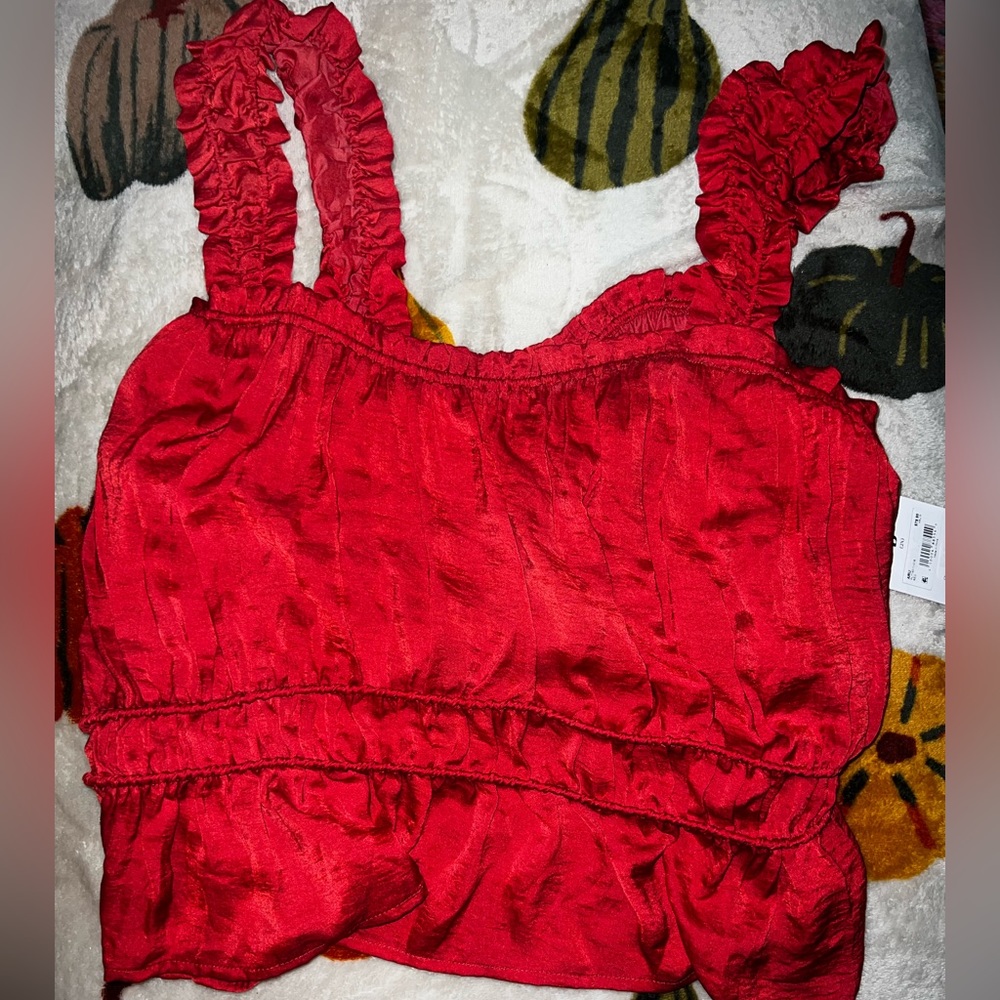Arula Size “B” Red Crop Top